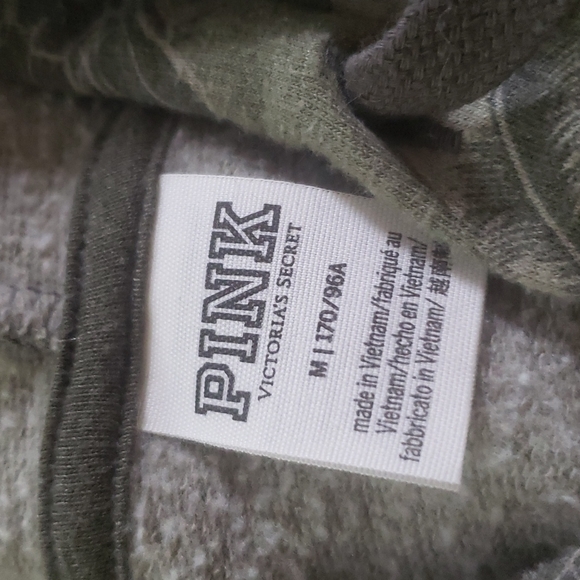 Victoria's Secret PINK Everyday Lounge Hoodie Sweatshirt Tropical Leaves Floral - Picture 6 of 6